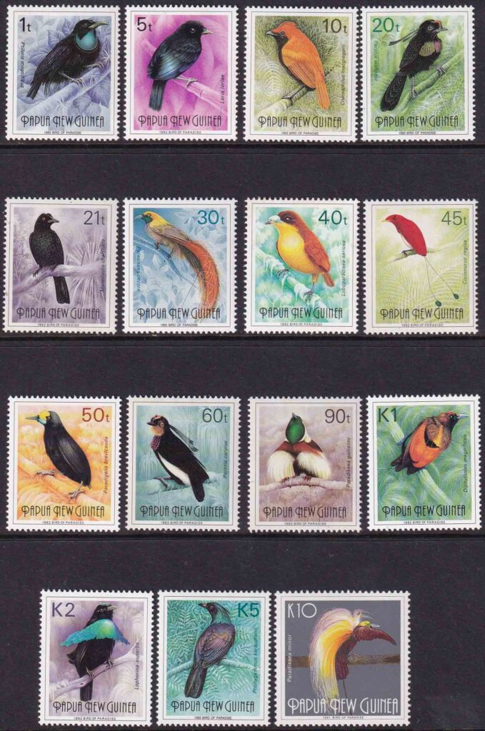 Papua New Guinea 1991 - Birds of Paradise - SG 636 / 650 Mint Unhinged (Cat £78.50)