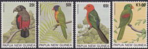 Papua New Guinea 1996 – Parrots – SG 776/779, Mint Unhinged (Cat £9.50)