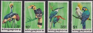 Singapore - 1975 - Birds - Macaw - kingfisher - Hornbill - Cranes - SG 260 / 263, Mint Light hinged (Cat £16.50)